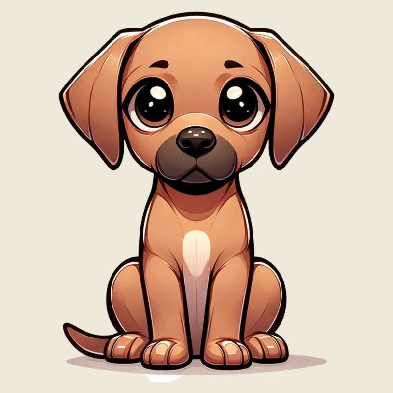 Illustration numérique de mignon Rhodesian Ridgeback