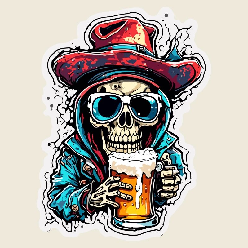 Skull / Totenkopf / Skelett / Gothic / Bier