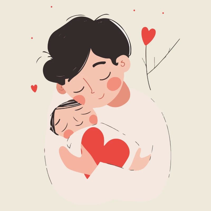 Father and son/daughter newborn