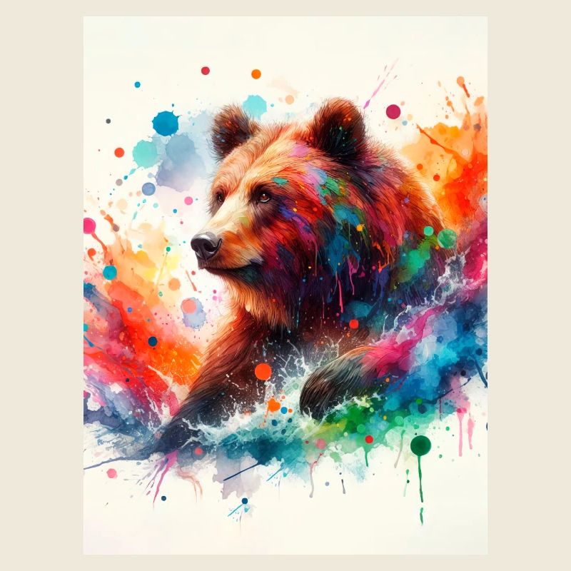 Bär im Aquarell