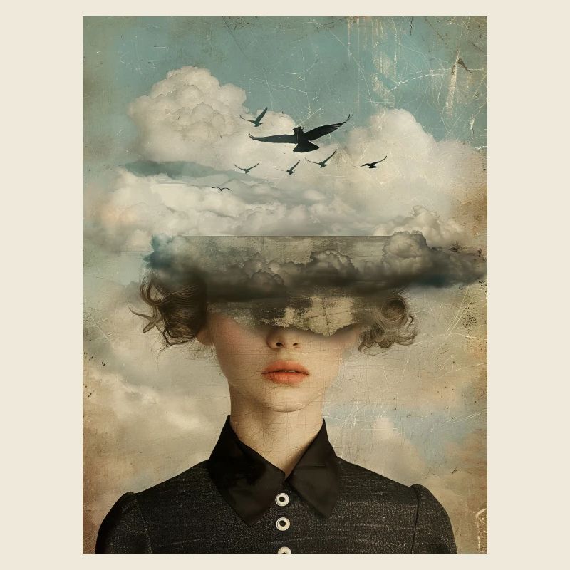 Poster Retro Surreal Face 3