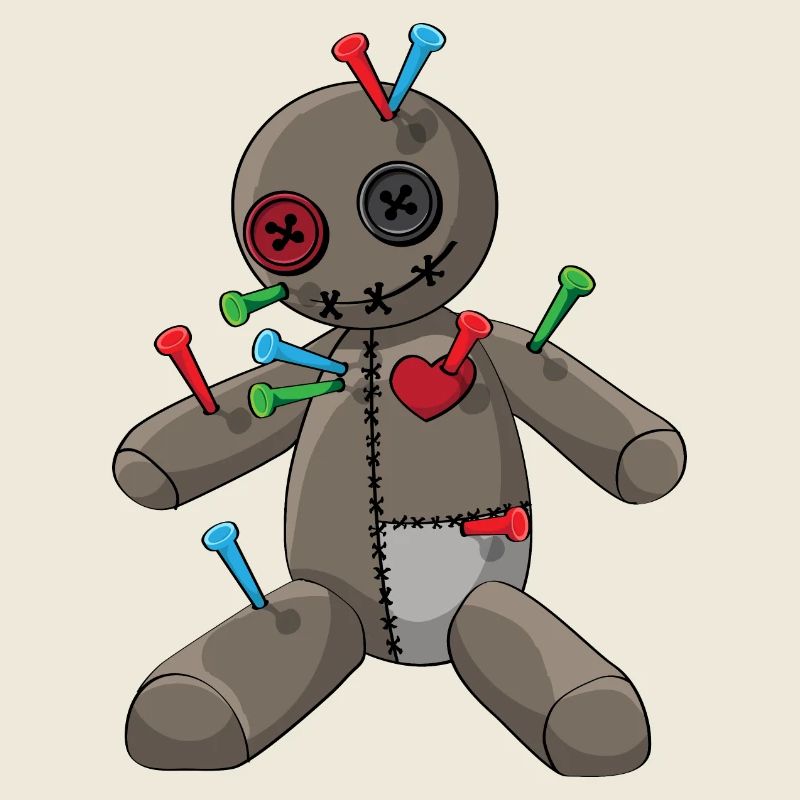 Phasmophobia Voodoo Puppe mit bunte Nadeln