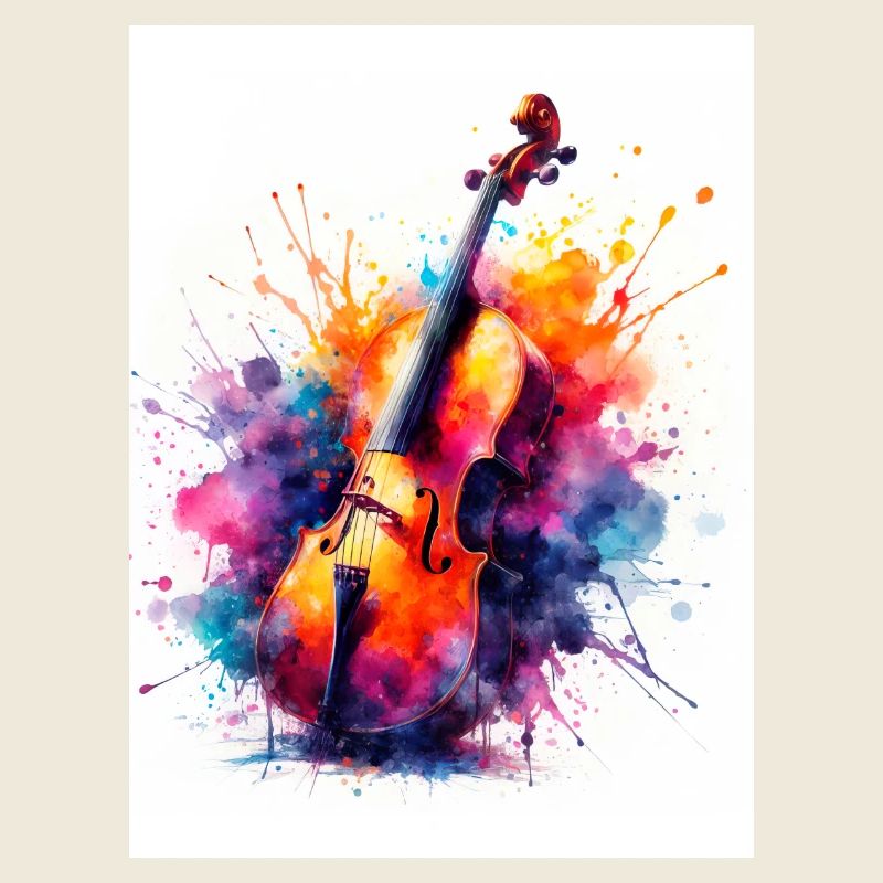 Violine in Aquarell