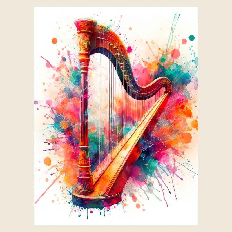 Harpe aquarelle