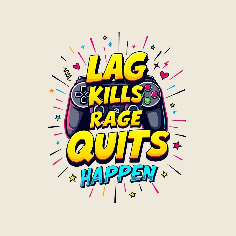 LAG KILLS, RAGE QUITS HAPPEN, GAMING