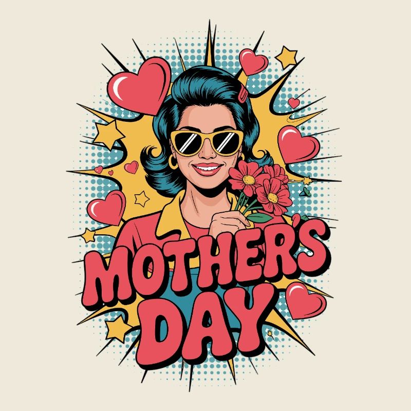 Supermom – Popart Muttertagsmotiv