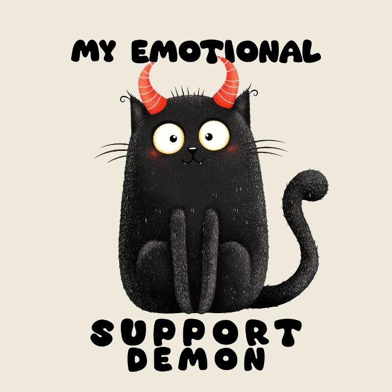 Emotionaler Support-Dämon – Lustige Katzen Edition