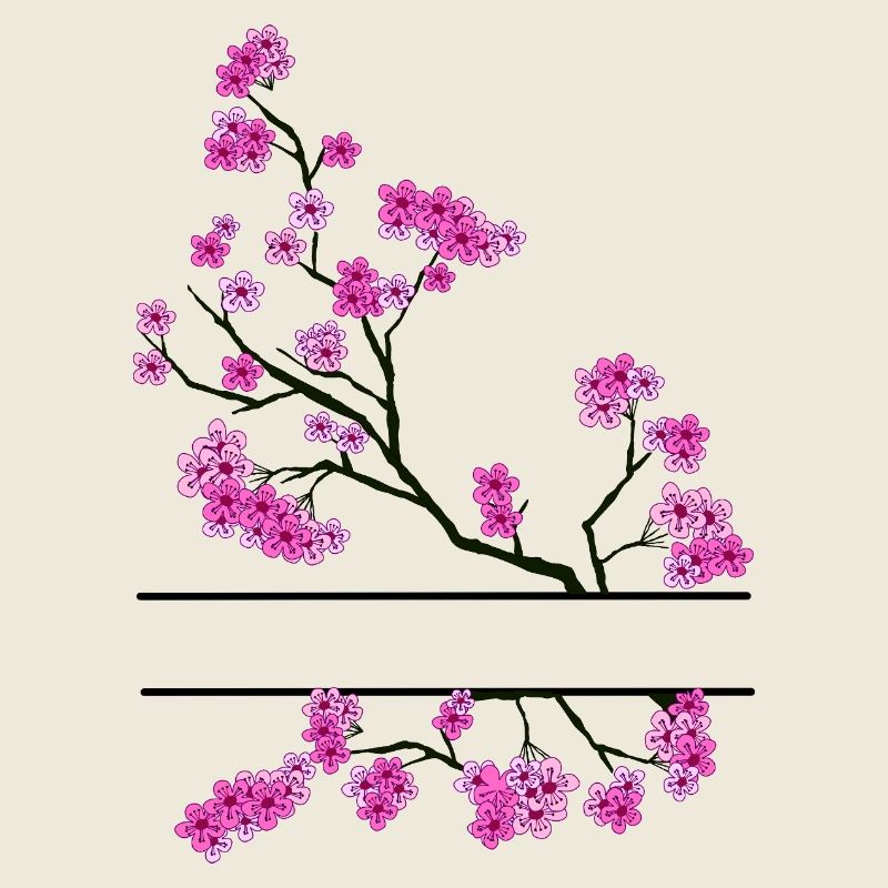 Branche de fleur avec espace de noms
