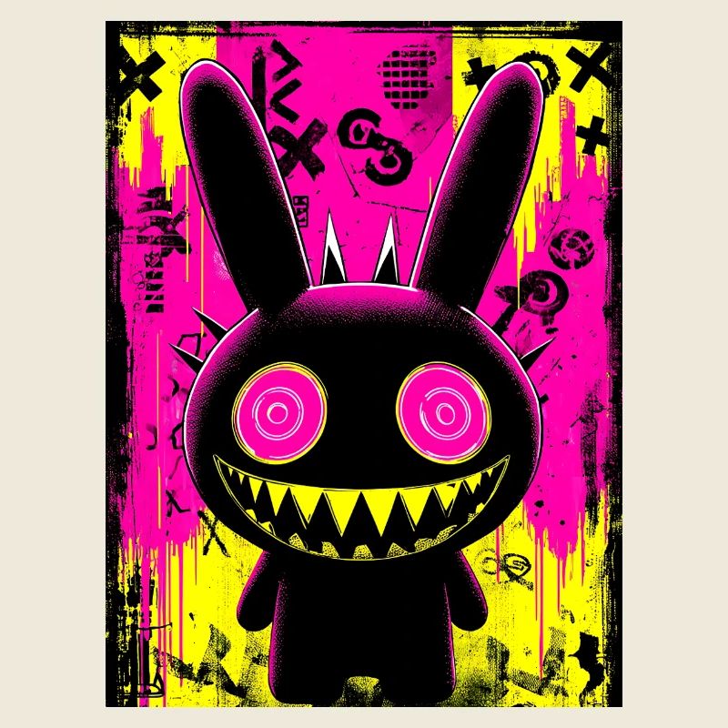 Retro Neon Bunny