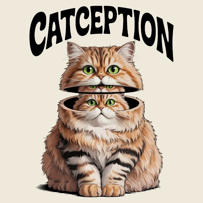 Geteiltes Katzenduo-Porträt