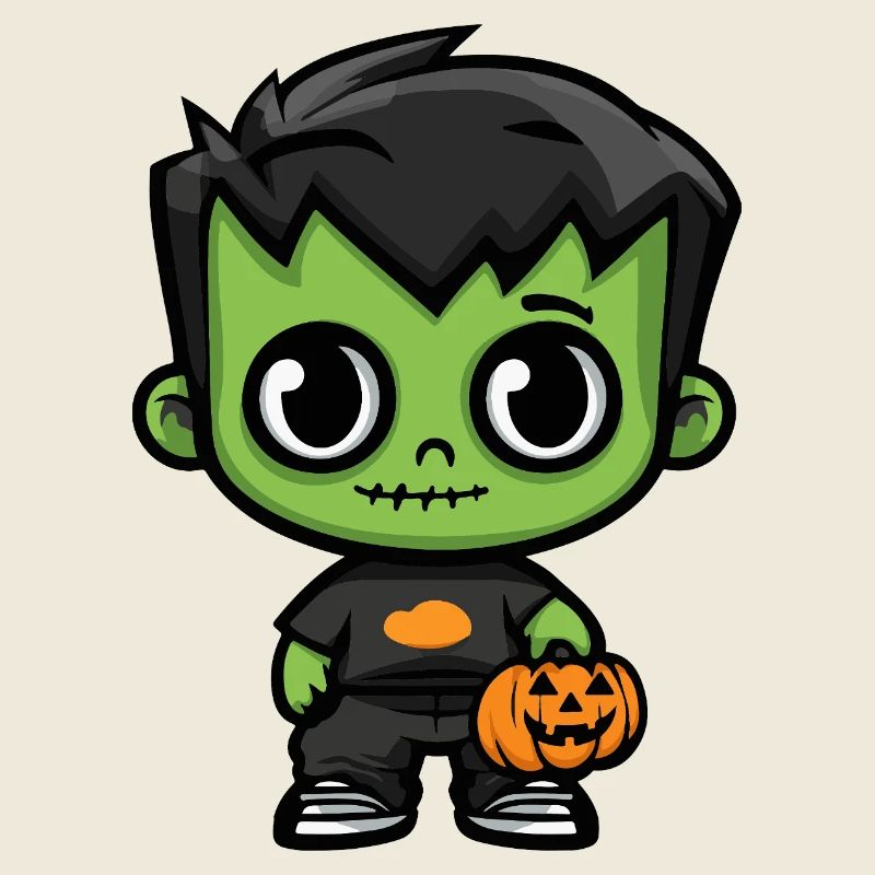 Zombie Halloween Niedlich Comic