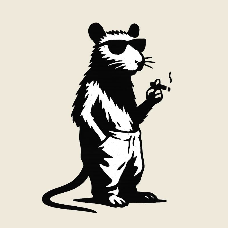Panda Hipster mit Sonnenbrille