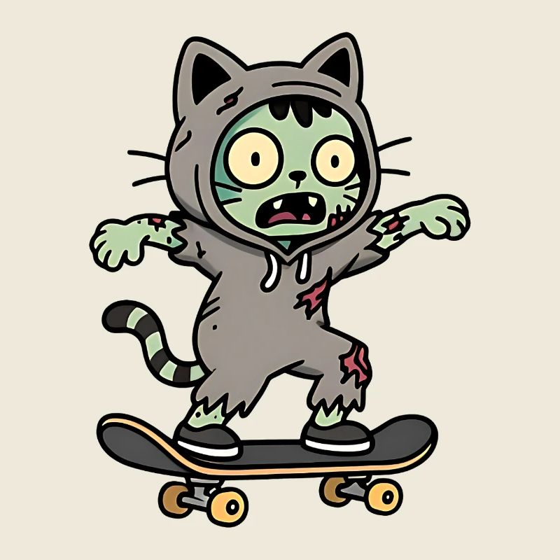 Chat Zombie sur Skate