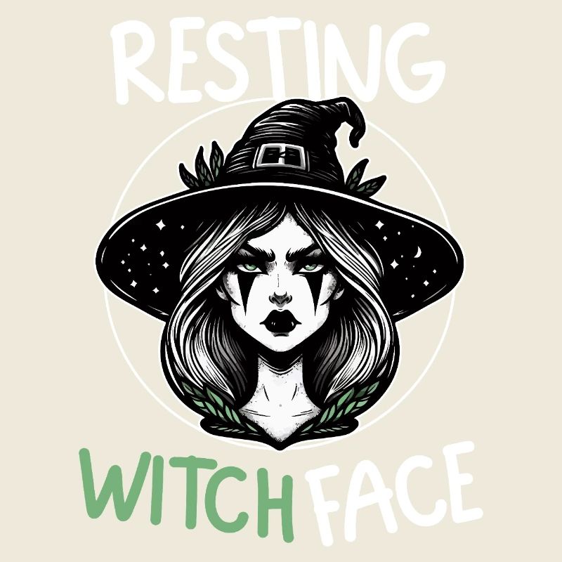 Witch Face at Rest Illustration