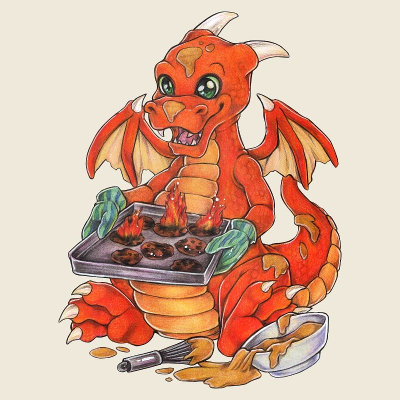 Drôle de biscuits dragon cuisson Noël