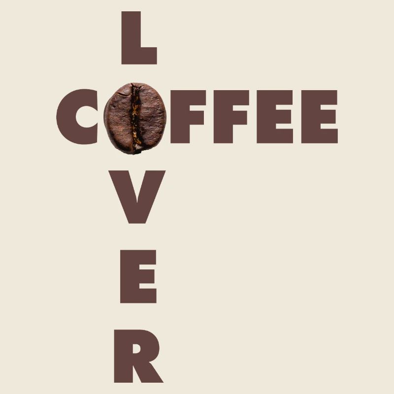 Coffee Lover Design with Real Bean