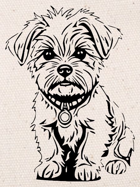 cute dog black