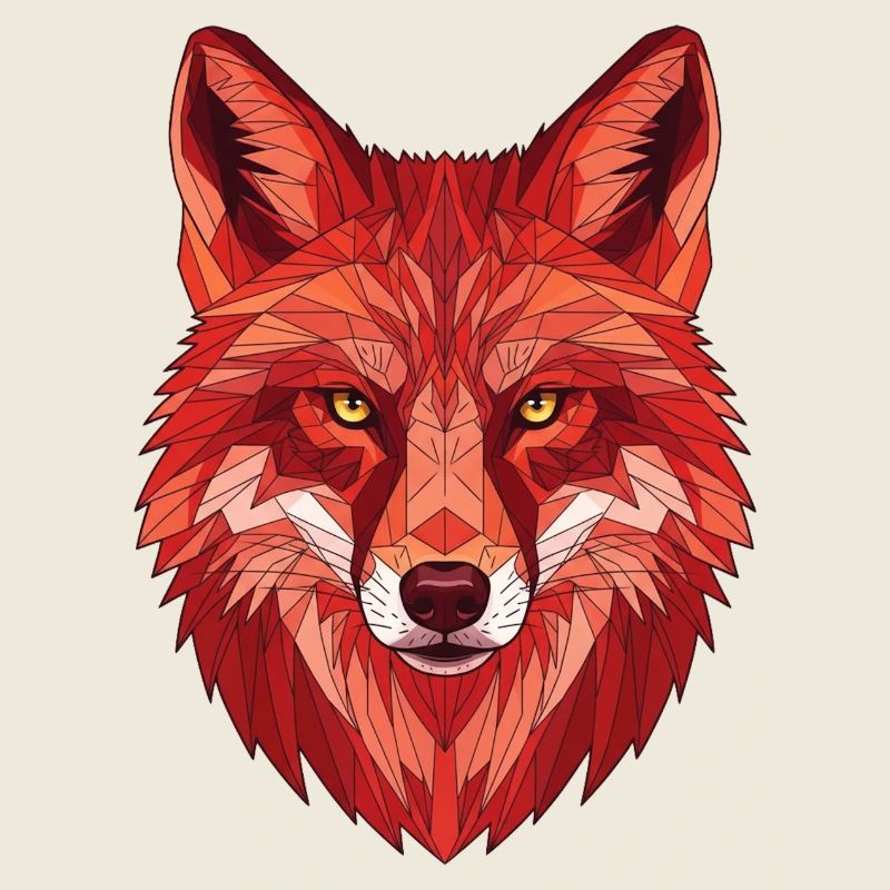 Polygonaler Fuchs Kopf