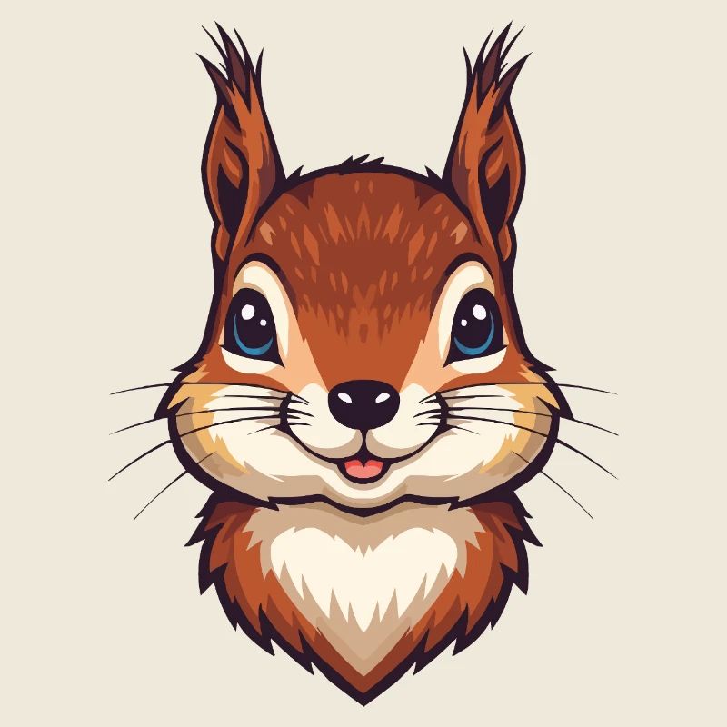 Cute Squirrel Head