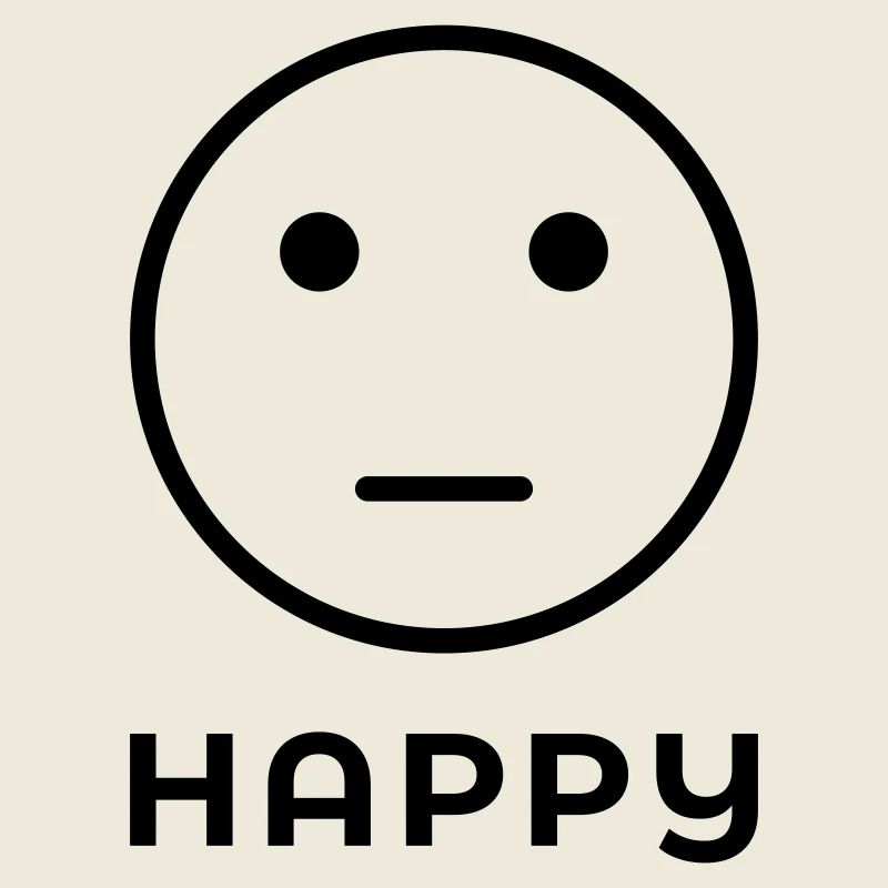 "HAPPY" Neutral Face
