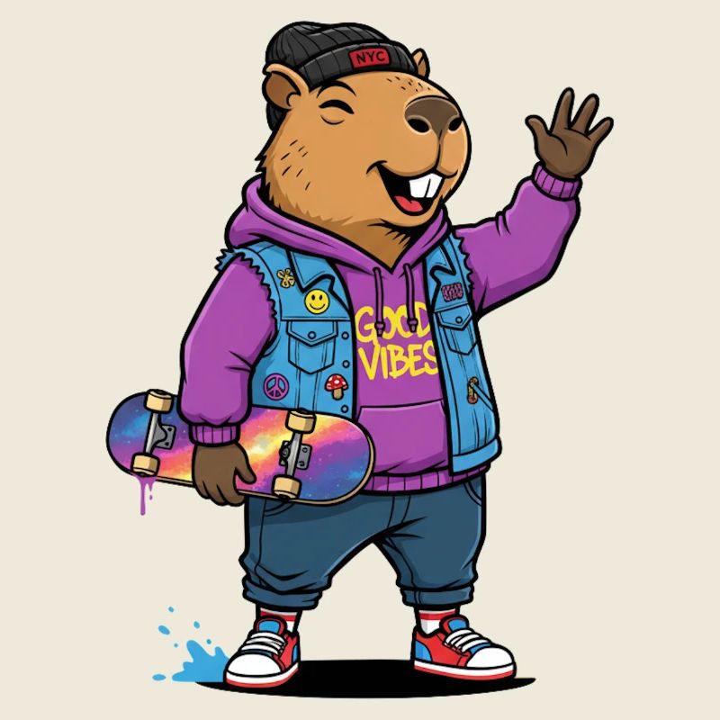 Beaver Skate Vibes Pullover Hoodie