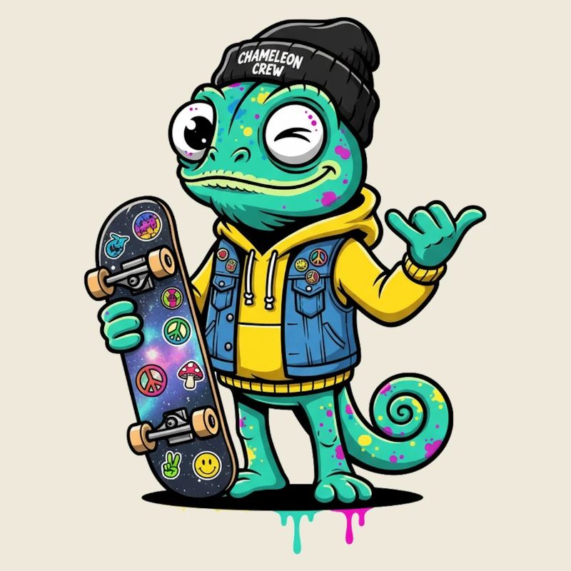 Chamäleon Skate Crew Farbspiel