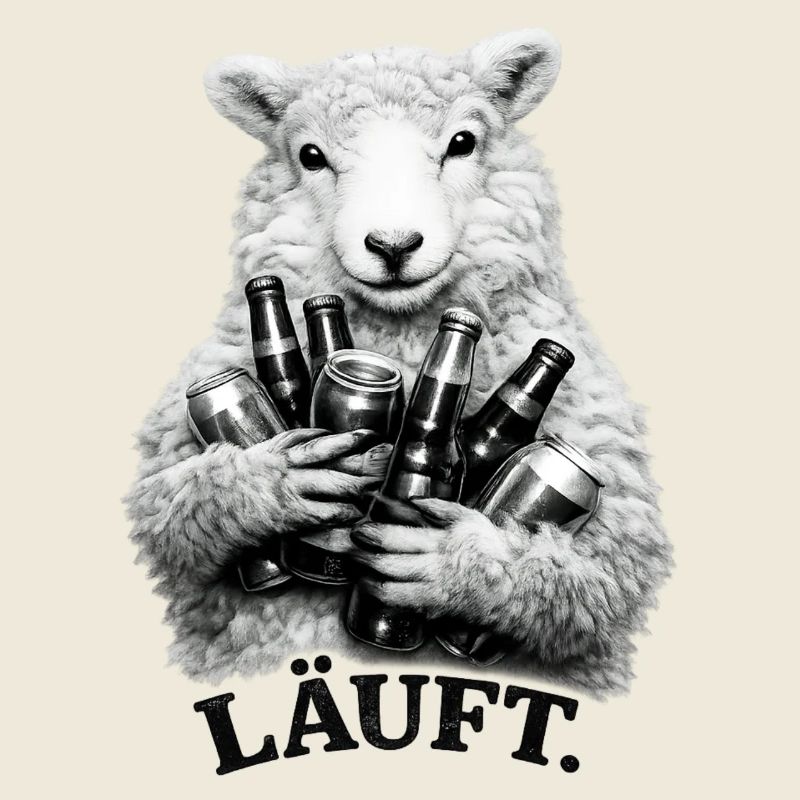 Moutons avec des bouteilles de bière – Courir.