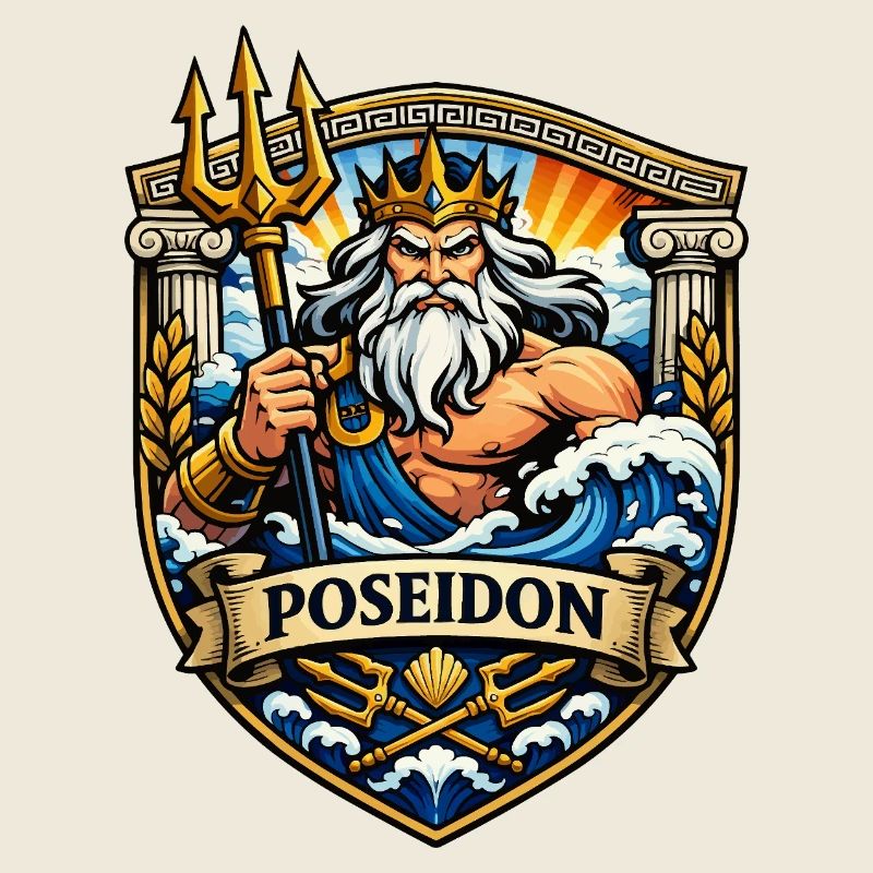 Poséidon Dieu de la mer