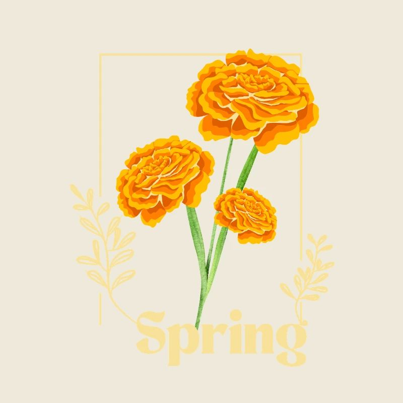 Spring Flowers Orange