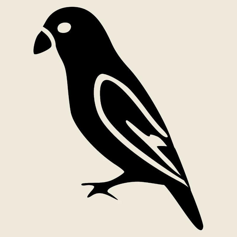 schwarzer Vogel Geschenk Naturliebhaber