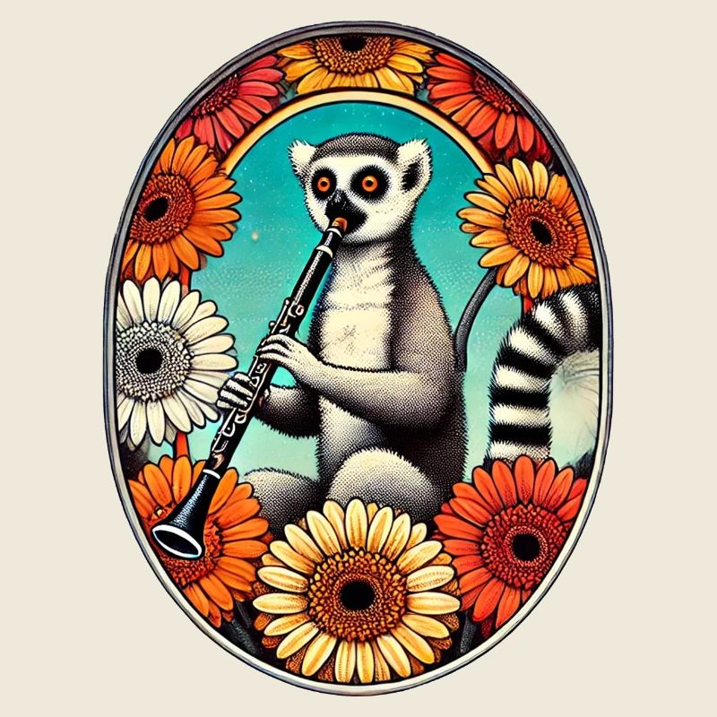 Lemur Serenade in Floral Circle