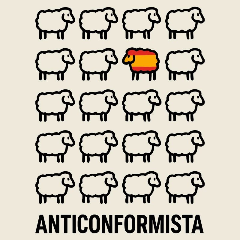 Anticonformiste Mouton Drapeau Espagne Humour