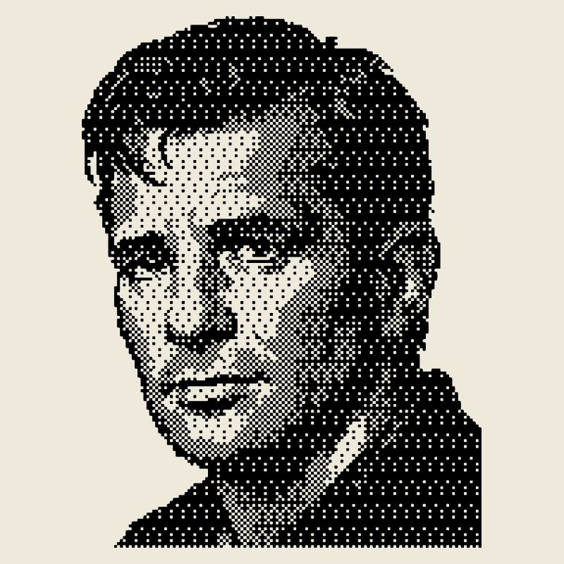Jack Kerouac Halftone Portrait