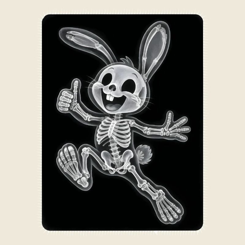 Squelette de lapin à rayons X Drôle de design d’Halloween