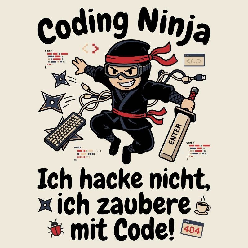 Coder Ninja Programmierer Humor