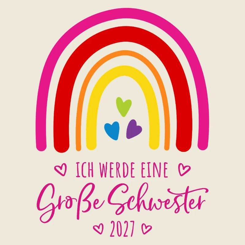 Ich werde eine Große Schwester 2027 Regenbogen