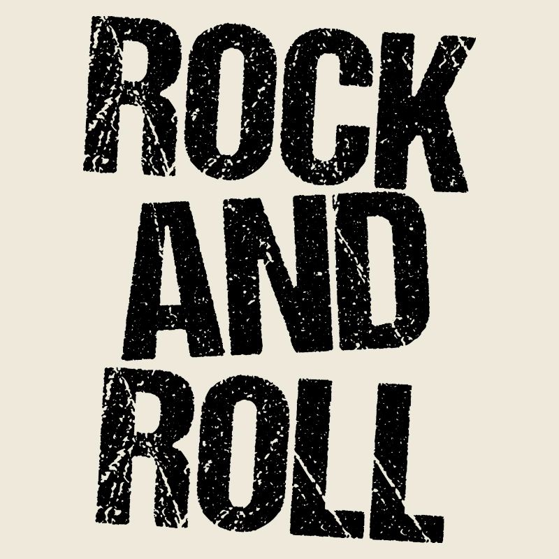 Rock and Roll Distressed Typography Design