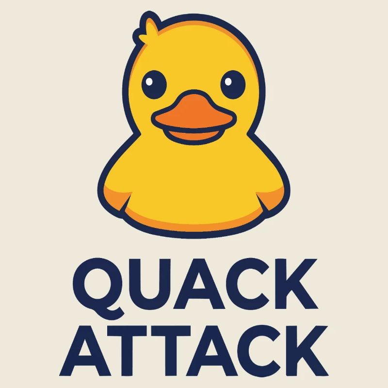 Quack Attack Rubber Duck Graphic