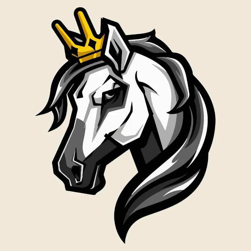 Pferd Kopf Krone