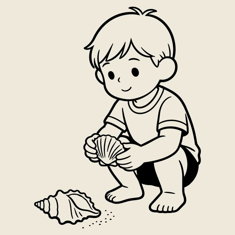 Enfant de plage mignon