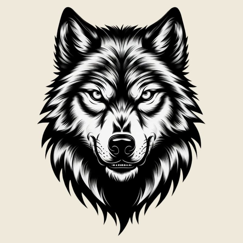 Wilder Wolfskopf – Black & White