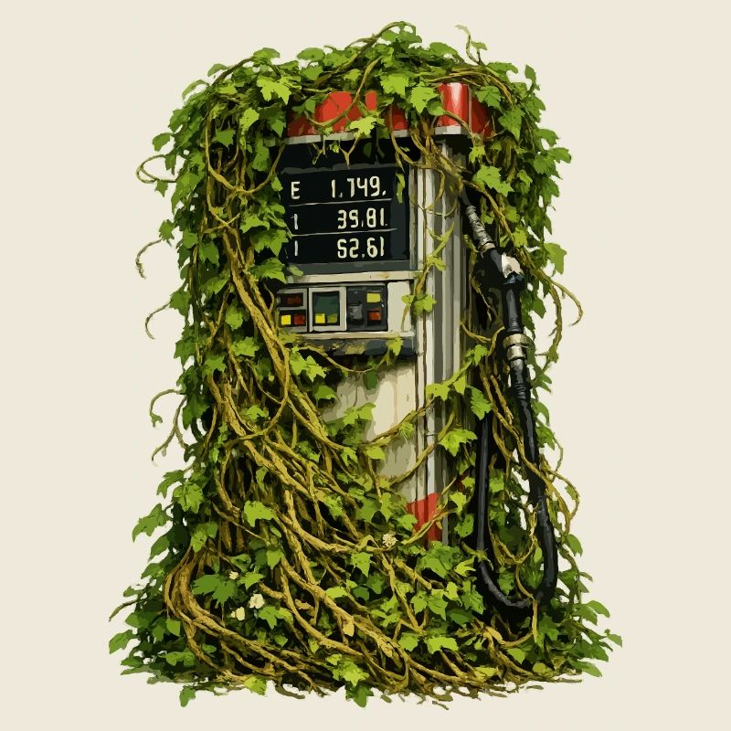 Efeu-Eingeschlossene Pumpe
