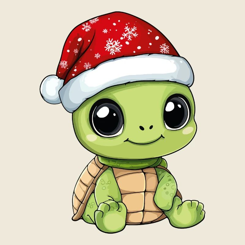 Tortue Noël Mignon Noël mignon
