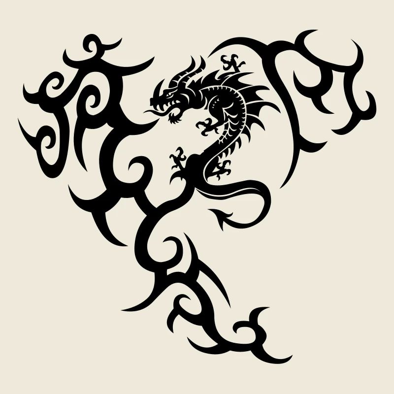 Dragon dragon tribal