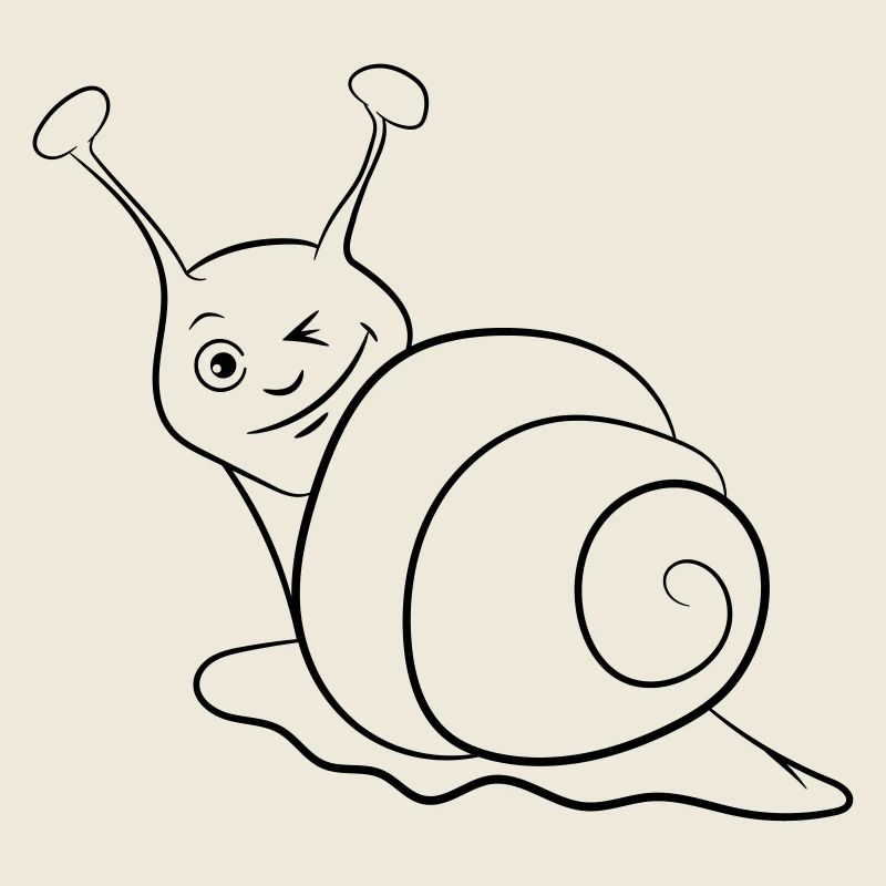 Escargot drôle clin d’oeil