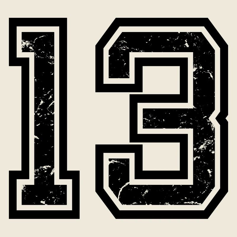 Cool Number 13 - 13 Years Old 13th Birthday Gift