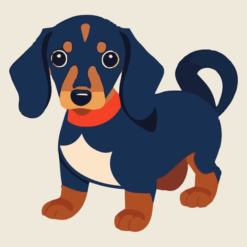 Chiot teckel teckel noir