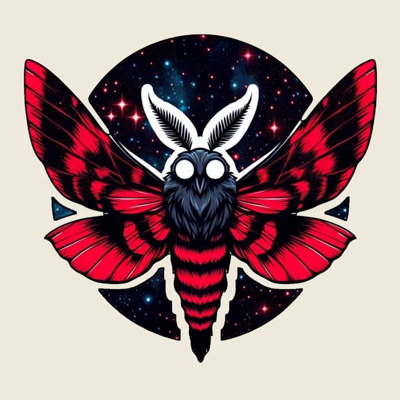 Kosmische Motte - Kunst Folklore Mottenmann