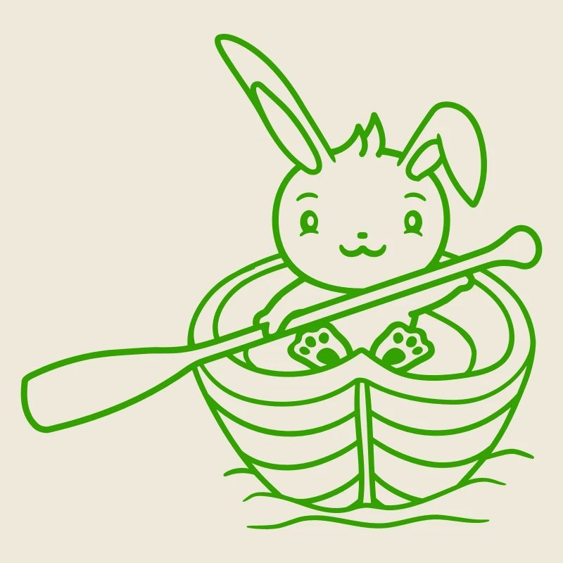 Mignon lapin lapin pagaies aviron cher