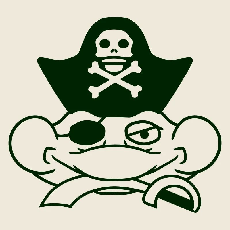 Frog Captain Cap Toad Funny Comic Cartoon
